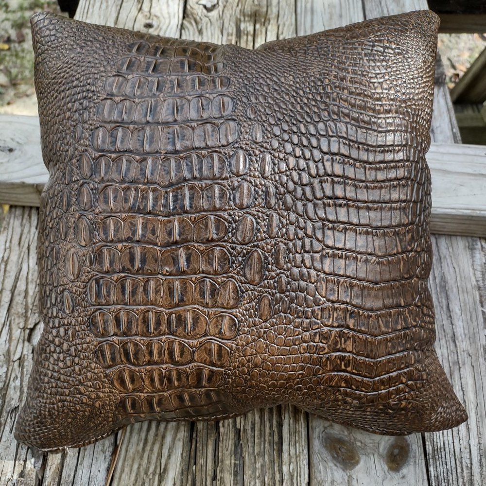 Crocodile Vinyl Pillow